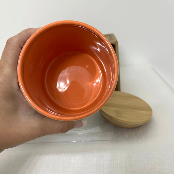 NWT Blue Sky Spectrum Designz terra cotta mug and canister, set of 2. - Picture 6 of 11